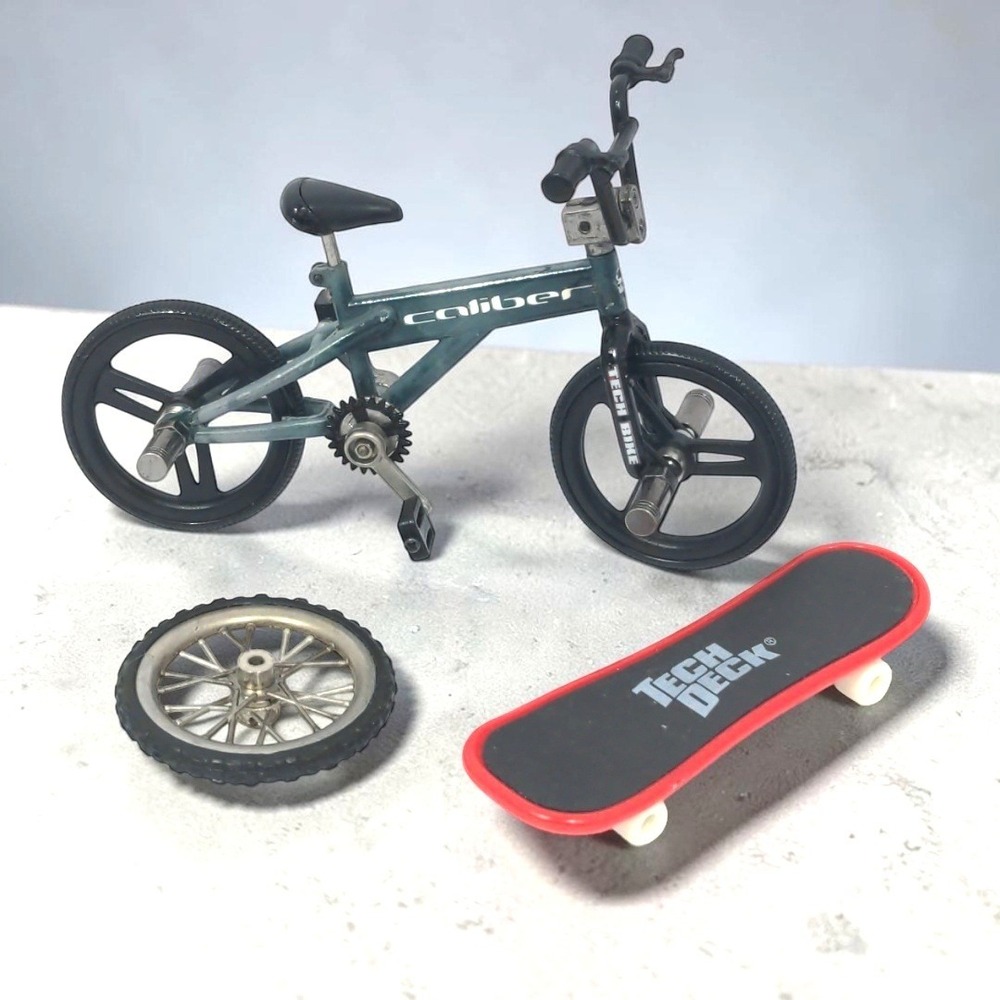 VTG Tech Deck Caliber BMX Finger Bike & X-Concepts Fingerboard Lot Parts